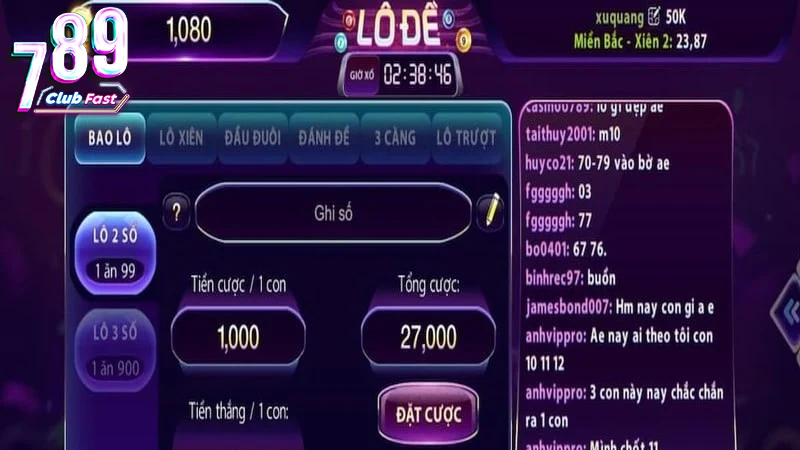 Thể thức tham gia các cược lô đề online 789club